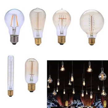 

Antique Retro Vintage 40W Bulb E27 220V Incandescent Bulbs Squirrel-Cage Filament Light Bulb Lamp Warm White Light