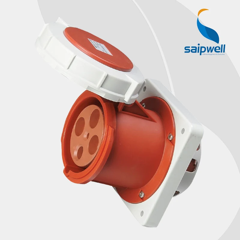 

Wholesale Saipwell 4P (3P+E) 400V 125A High-current IP67 EN / IEC 60309-2 connector industrial socket cee plug and socket SP1457