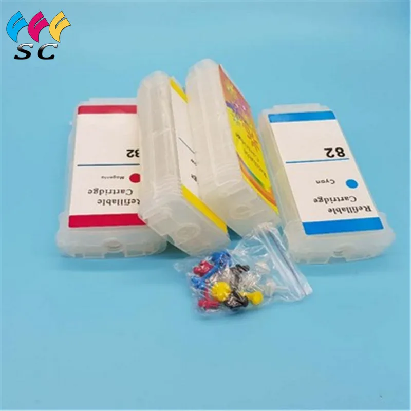 

130ML Empty Refillable Ink Cartridge For HP DesignJet 500 500ps 800 800ps 815MFP 820MFP Printer 4 Colors