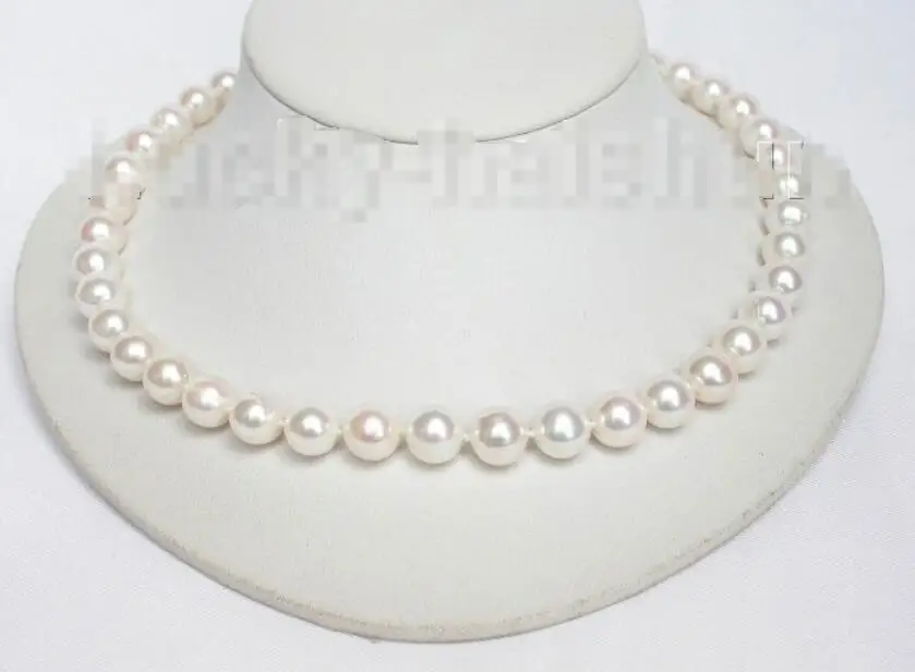 

Hot sale new Style >>>>>great luster 11mm round white Freshwater pearl necklace