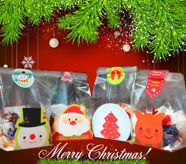 500pcs Christmas Biscuit Bag Le Candy Cow Cake 500pcs Christmas Biscuit Bag Le Candy Cow Cake Packaging Flat Bottom Card In Gift Bags Wring Supplies From Home Garden On