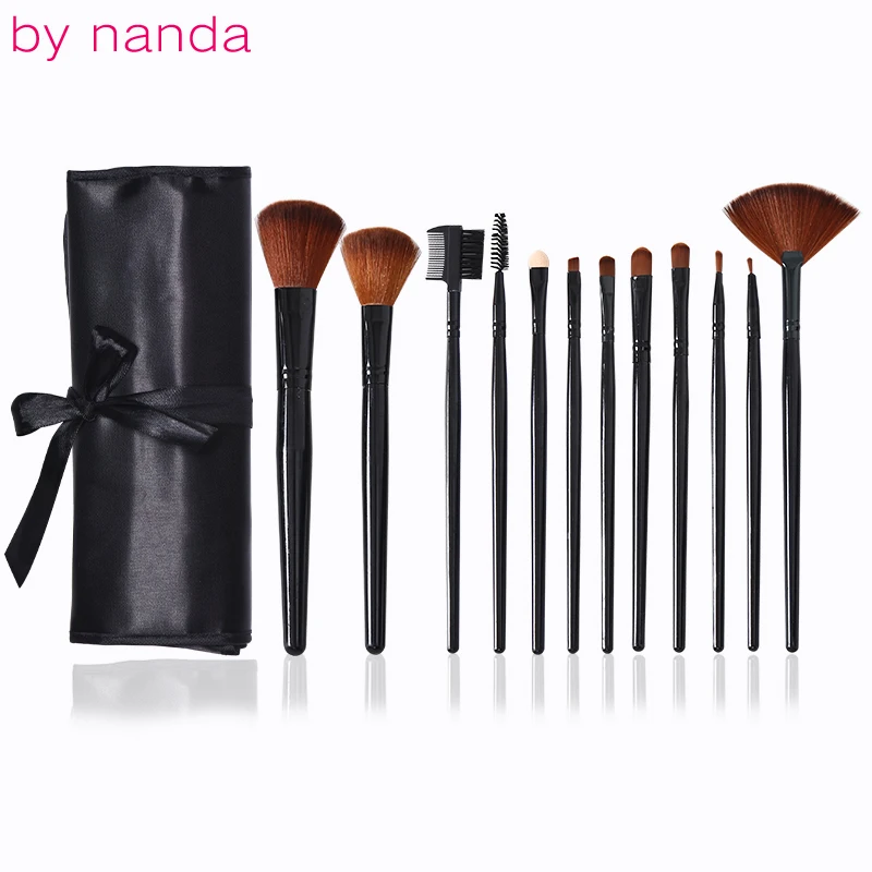 

12pcs Makeup Brushes Set Loose Powder Foundation Eyeshadow Make Up Brushes Cosmetics Soft Synthetic Hair With Bag Fit Beginner