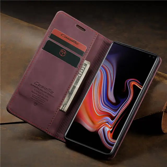 Для samsung Galaxy S10 5G S10E s10 s9 s8 plus S7 Edge роскошный Магнитный чехол-книжка s10 5g тонкий кожаный бумажник чехол с флип-стойкой