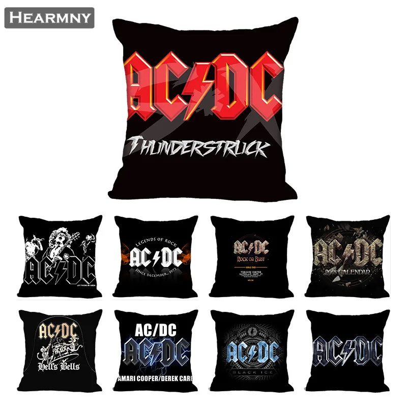 

ACDC Pillow Case For Home Decorative Pillows Cover Invisible Zippered Throw PillowCases 40X40,45X45cm