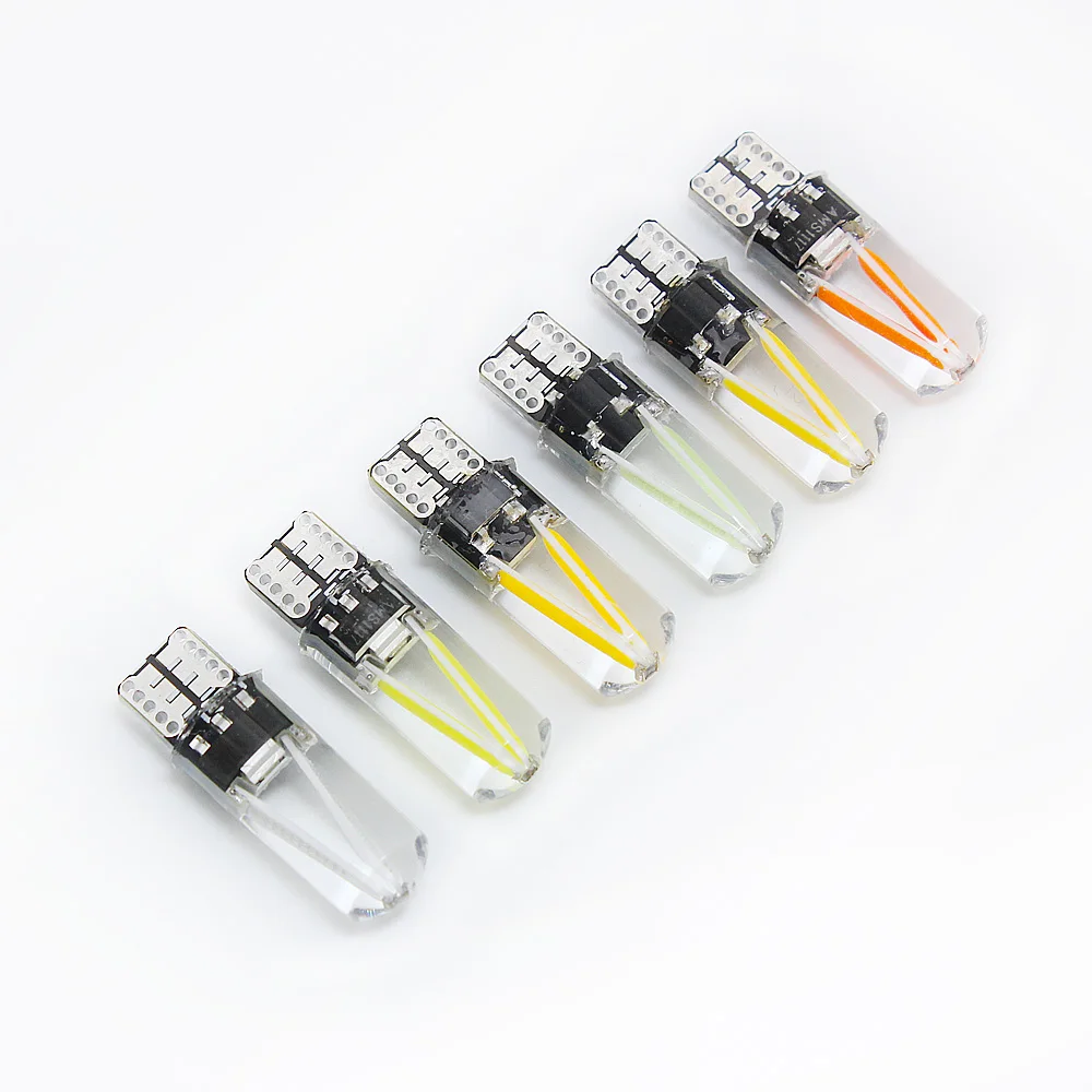 10 шт. силиконовые светодиодные Лампы Canbus W5W T10 12 В DC|car light|10pcs t10 ledled light car cob |