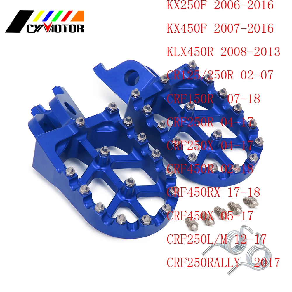 ЧПУ мотоцикл подножки мотоцикла подножек для KXF CRF CR TC TE TX FX YZ YZF WR WRF 85 125 150 250 426 450 с героями мультфильма «Холодное сердце», X FX L, M - Цвет: 3