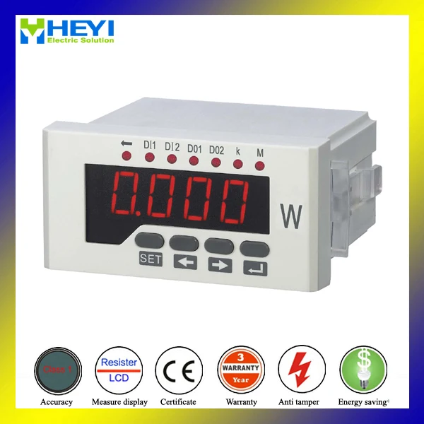 

RH-P41 digital active power meter LED single phase single row 60*120mm monitor  digital active meter