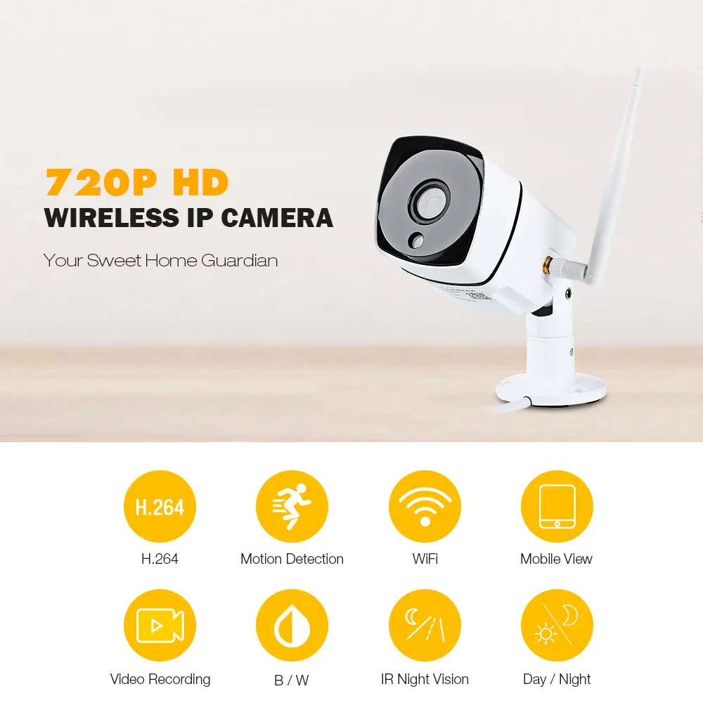 

FIMEI SN-IPC-HR02 Wireless HD IP Camera 720P WiFi Security Camera CCTV Infrared Video Surveillance Camera Monitor