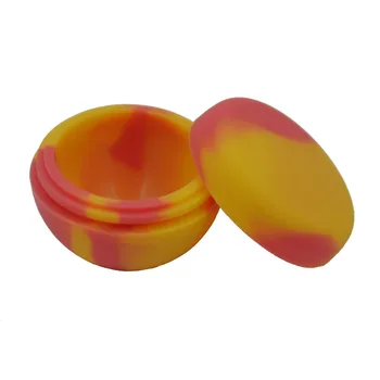 

5pcs Non Stick 5.6ml Bho Semicircle Silicone butane oil container Dab wax jar for Storage Dry Herb, Tobacco, Pill, Balm