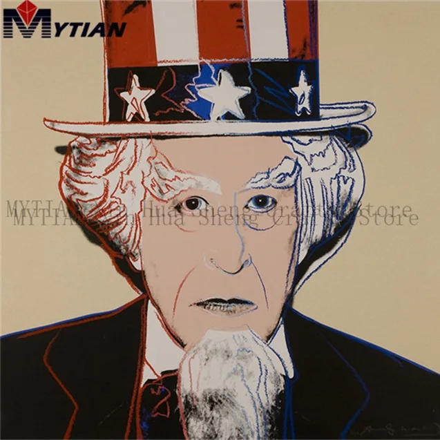 R18081413 MYTIAN 5D Diamond Painting Andy Worhol Portrait PaintingOld Man Cross Stitch Kit Full Rhinestone Home Decor Diamond Embroidery