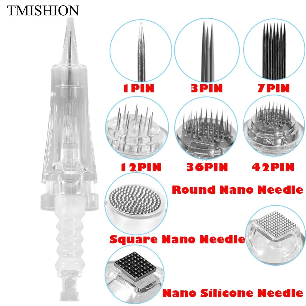 10Pcs Eyebrow Tattoo Cartridge Rotary Needles Permanent Makeup Nano
