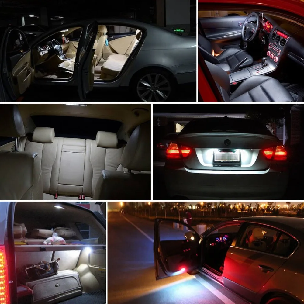Светодиодные лампы VANSSI 10 шт. W5W 168 2825 194 9SMD для салона автомобиля купольная карта