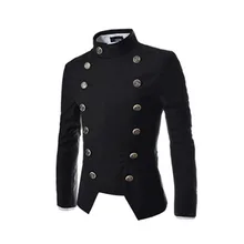 Мужской двубортный дизайн Тонкий маленький костюм