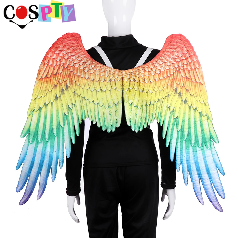 

Cospty Carnival Party Amsterdam Gay Pride Parade LGBT Cosplay Costume Big Large Adult Angel Rainbow Wings
