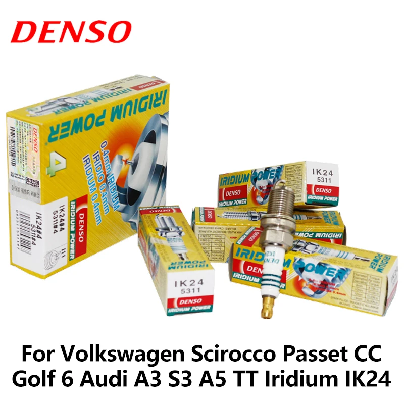 Автомобильные свечи зажигания 4 шт./компл. DENSO для Volkswagen Scirocco Passet 1 8 T 2 0 CC Golf 6 Audi A3 S3