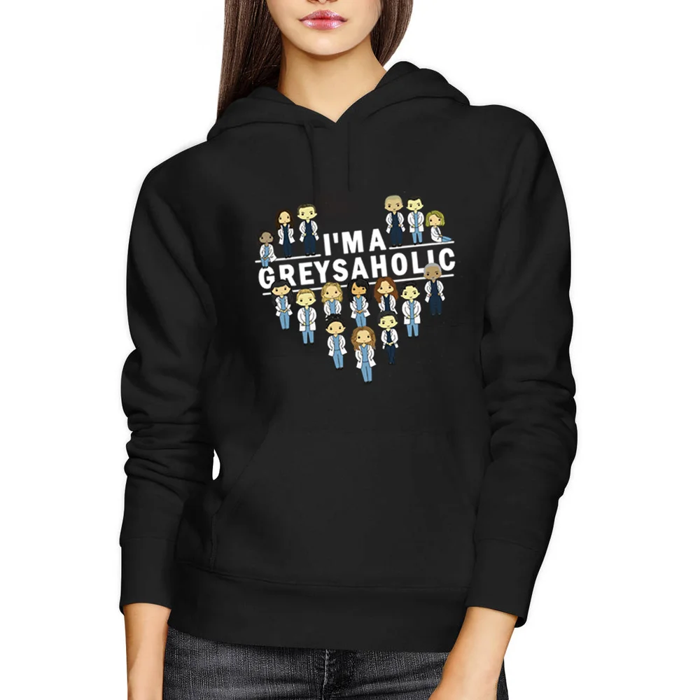 

I'm A Greysaholic Hoodie Grey's Anatomy Hooded Sweatershirt Grey Lover Hoodie Pullover