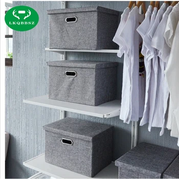 

Jute Clothes Storage Box Toy Organizer Bags Container Box Toy Books Sundries Oxford Clothes Storage Case