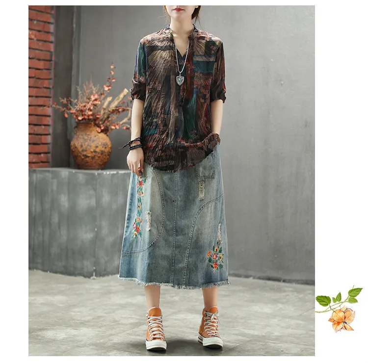 silk blouses Max LuLu Summer Korean Fashion Ladies Linen Tops And Blouses Womens Printed V Neck Chiffon Shirts Casual Vintage Cotton Clothes womens blouses