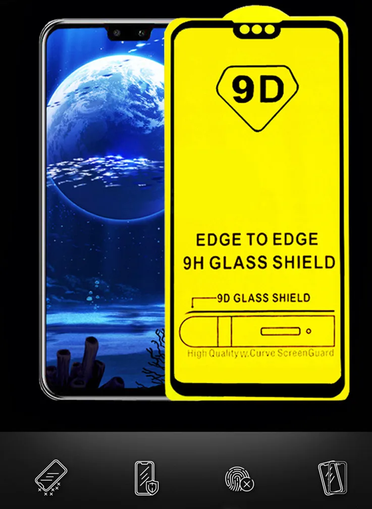 9D полное покрытие закаленное стекло для Huawei Mate 20 Pro P20 Lite P смарт экран Защитная