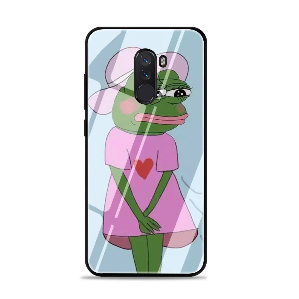 Чехол из закаленного стекла с интернет-Meme Smug Frog Pepe для Xiaomi 8 Lite A1 A2 9 Redmi Note 5 6 7 Pro 6A 4X F1
