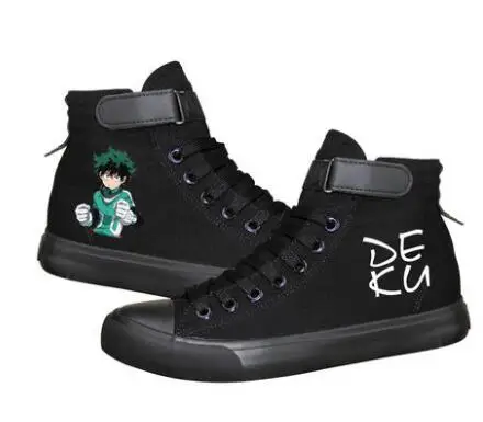 Высокие ботинки унисекс из аниме Cos My Hero Academy; Todoroki Shoto Bakugou Katsuki; повседневные тканевые шнурки для ботинок