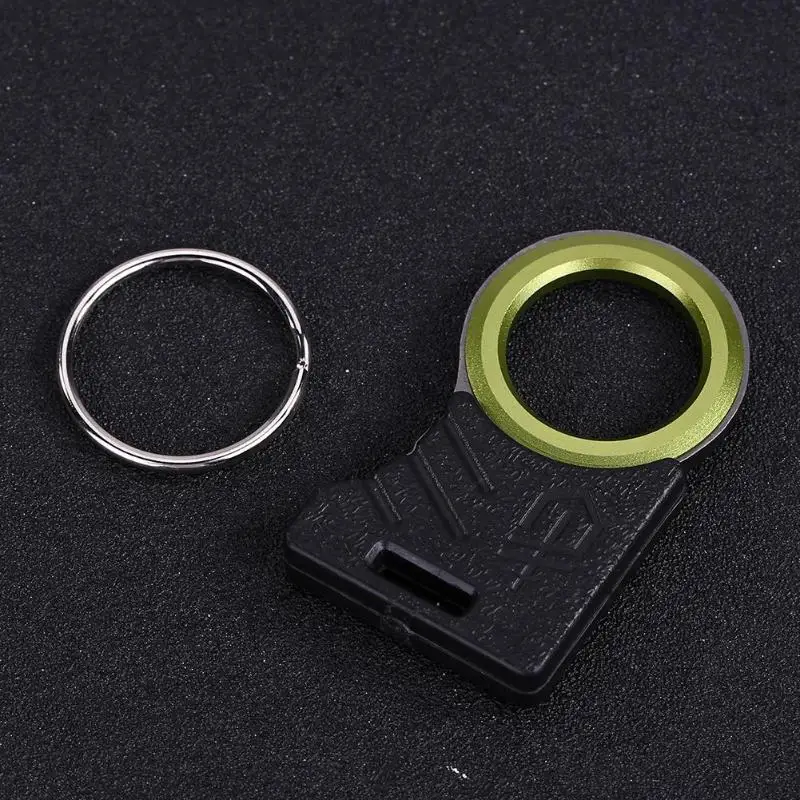 Открытый Multi-function Single Finger Sharpen нож с отверстием для веревки резак для веревок нож автомобильный гаджет аварийный спасательных операций походов инструменты