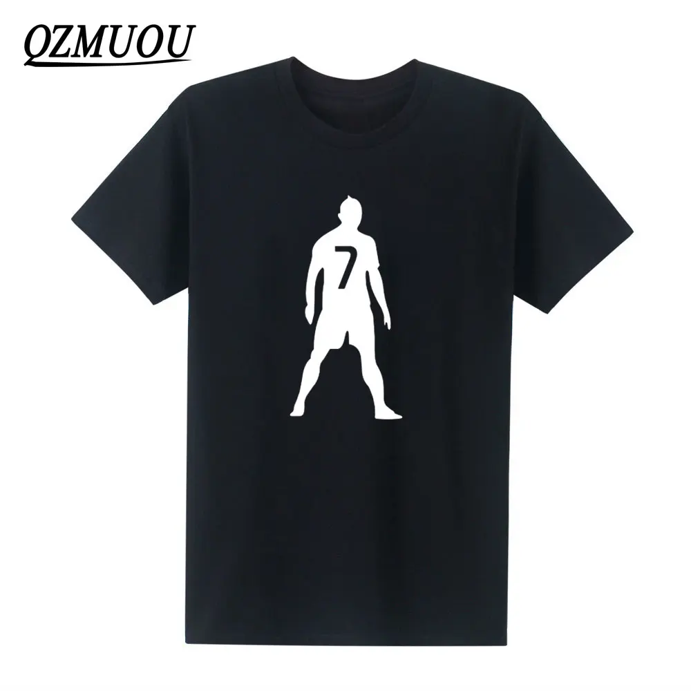 Новая мода Cristiano Ronaldo 7 принтованные футболки Camisetas удлиненные футболки мужские футболки с круглым вырезом высокое качество размер XS-XXL