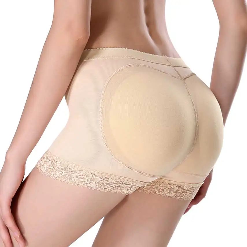 Батт Enhancer Butt Lift сексуальные Для Женщин Прикладом подъемная сила прикладом Boyshort трусики Добыча подъемник с пластика Управление нижнее белье - Цвет: Beige
