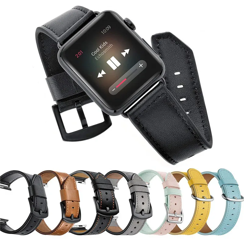 ASHEI Натуральная кожа ремешок для часов Ремешок для 38 мм 42 мм Apple Watch Series 1/2/3 замена Wristbelt для iWatch Спорт и издание
