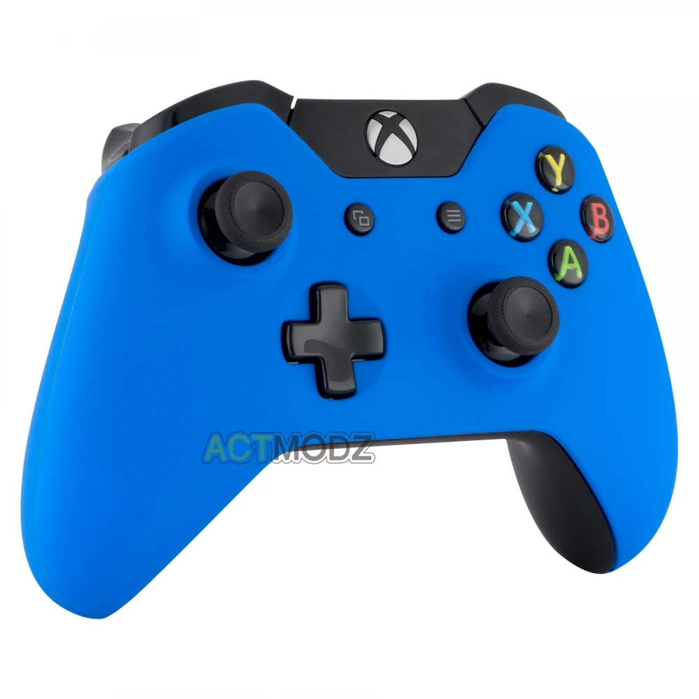 XOJ1106 передняя панель корпуса с боковыми рельсами для Xbox One контроллер Мягкий сенсорный синий