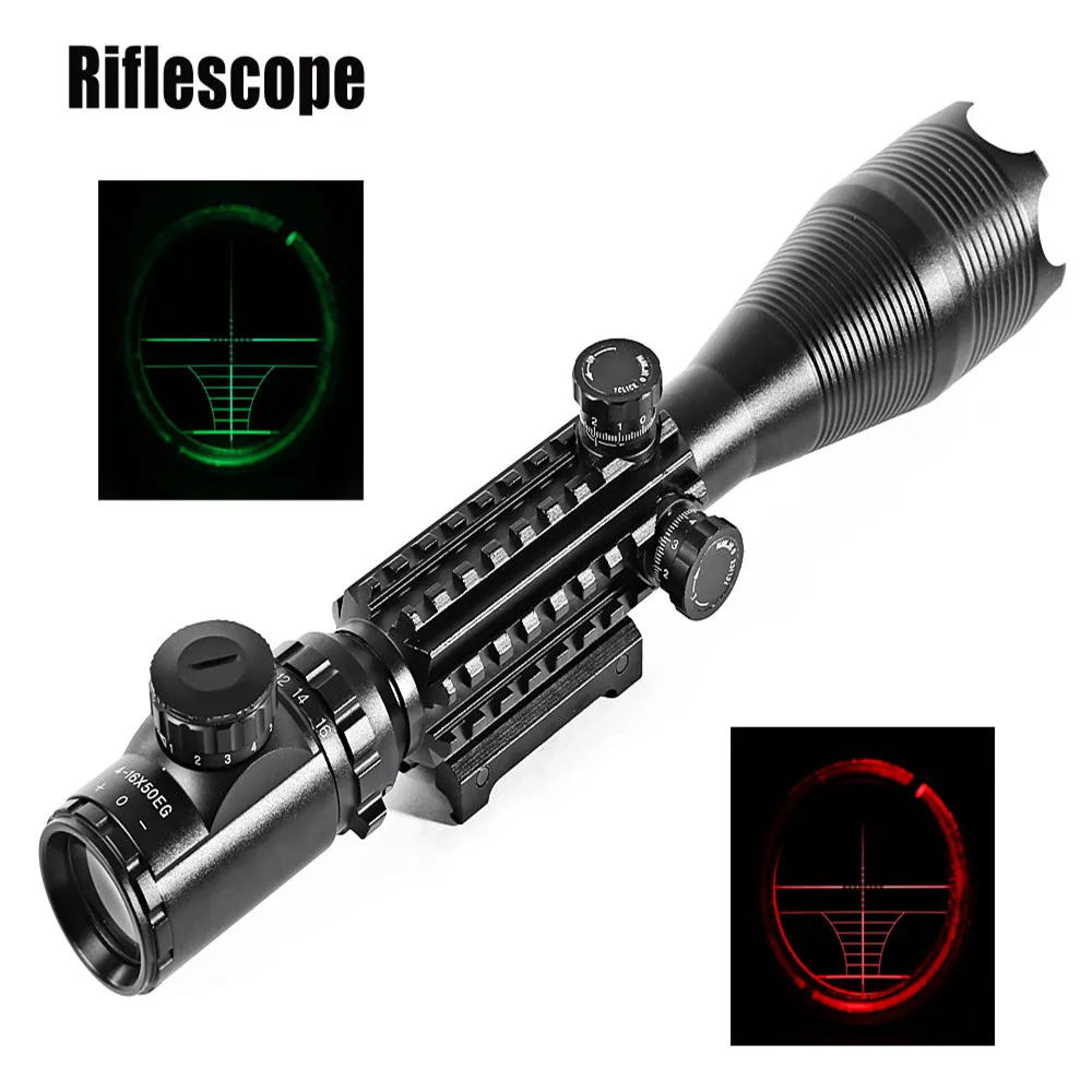 

C4 - 16 X 50 EG Hunting Riflescope Water Resistant Shockproof Scope Laser for Rifle Hunting Kit Durable Aluminum Riflescopes