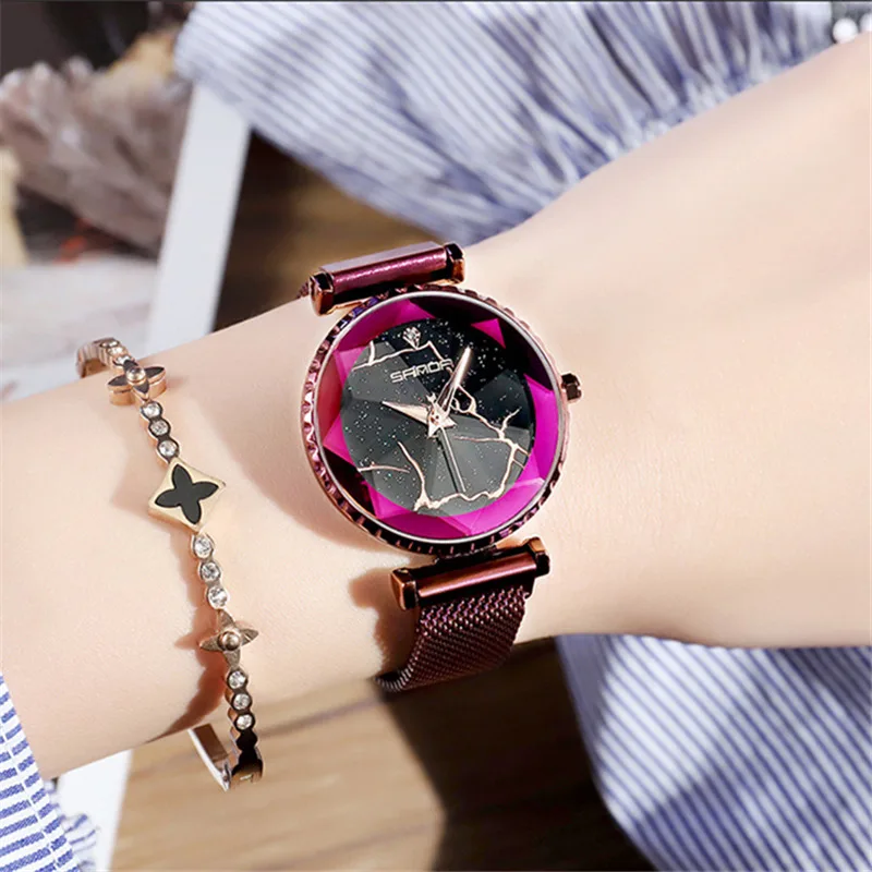 

Lady Luxury Brand Gogoey Women Magnet Strap Free Buckle Watches Ladies Personality Romantic Starry Sky Wrist Watch Woman Quartz