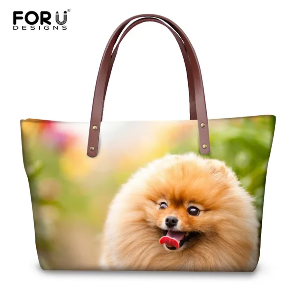 Forudesigns, милое животное Pomeranians, модные женские большие сумки-тоут, роскошные женские повседневные сумки-мессенджеры, сумки Mujer - Цвет: H3219AL