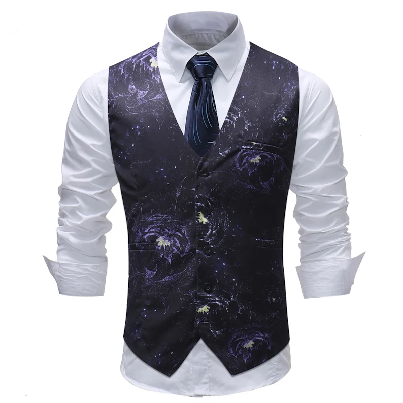 Новое прибытие платье жилеты для мужчин Slim Fit Мужская жилетка, костюм жилет Homme Повседневная Формальная деловая куртка без рукавов