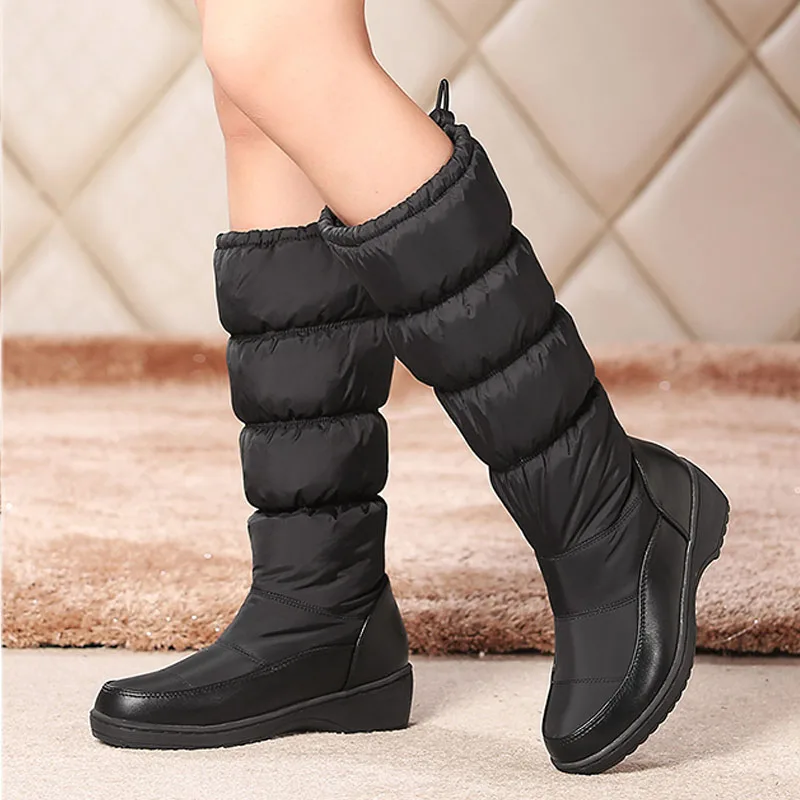 

Long Women Winter Boots Plus Size Fur Mid-Calf Platform Snow Boots Women Waterproof Warm Ladies Shoes Botas Mujer 2019 CBT1065