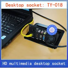 Desktop socket / new / hidden multimedia information box outlet / HD HDMI network RJ45 video Audio USB VGA desktop socket TY-018 office conference multimedia socket hidden hdmi usb cable information outlet box universal power desktop socket a17