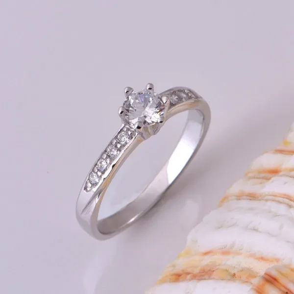 Uloveido модные Обручение серебро Цвет кольцо женские кольца, Бижутерия Bague En или Mariage рекламная продукция J048