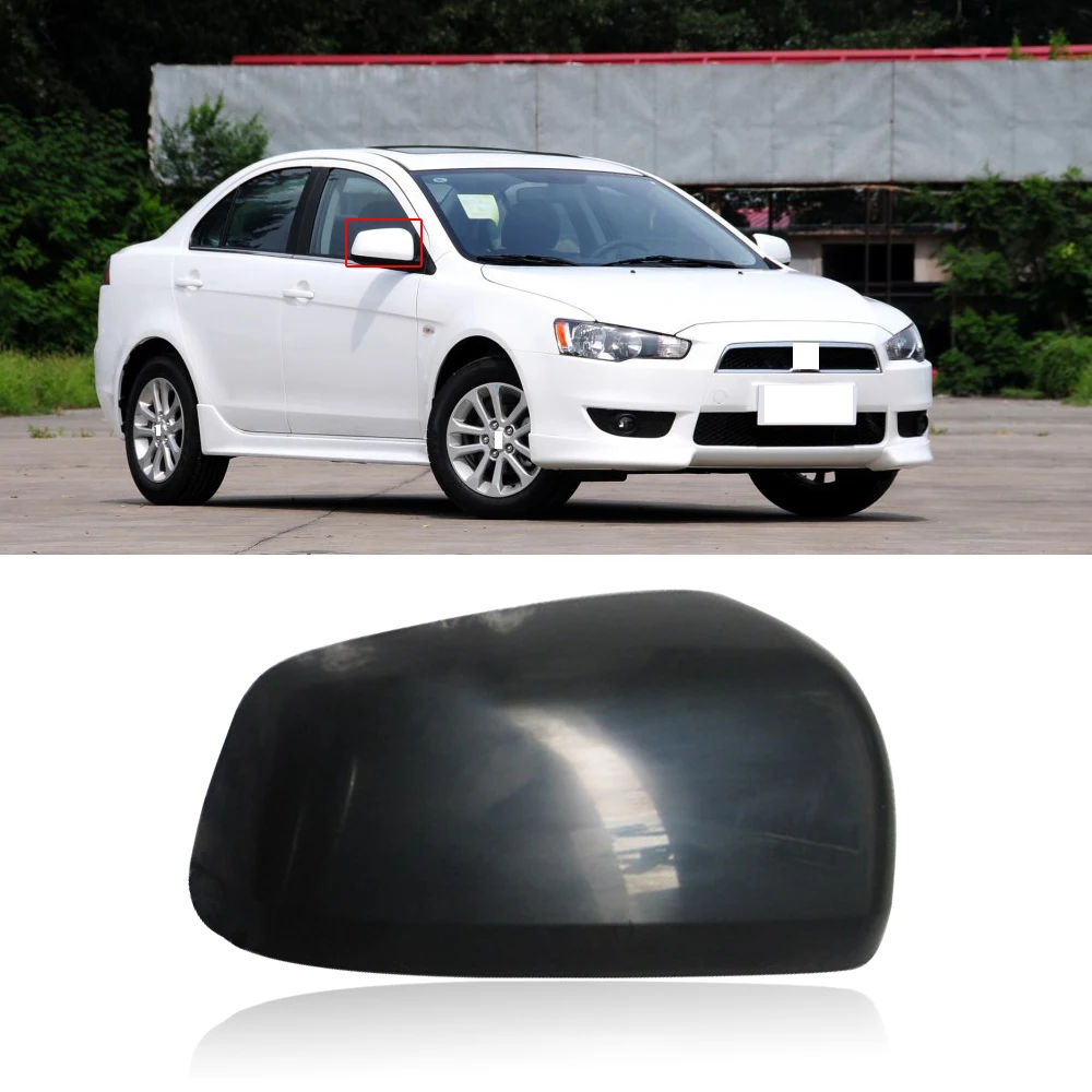 

CAPQX For Mitsubishi Lancer ex 2009-12 Side Mirror Rearview Mirror Cover Cap Outside Reversing Mirror Garnish Housing Shell Hood
