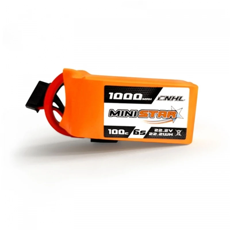 

CNHL MiniStar 22.2V 1000mAh 6S 100C Lipo Battery XT60 Plug for RC Drone FPV Racing