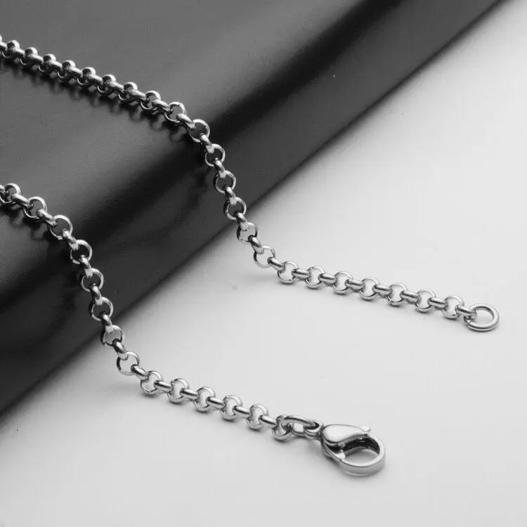 Оптовая продажа ювелирных изделий 50/60/70/80 см x3mm белая длинная цепочка из