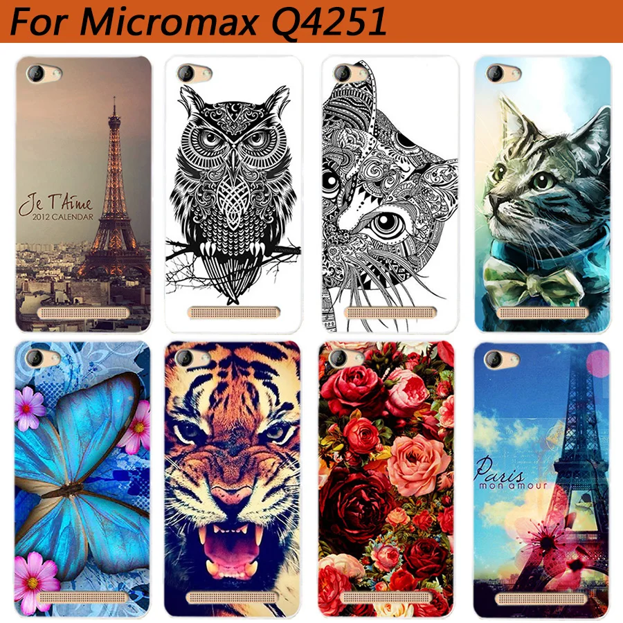 

3D Pattern Case For Micromax Q4251 Cases Soft TPU Silicone Back Cover Cases For Micromax Canvas Juice A1 Q4251 Fundas Sheer