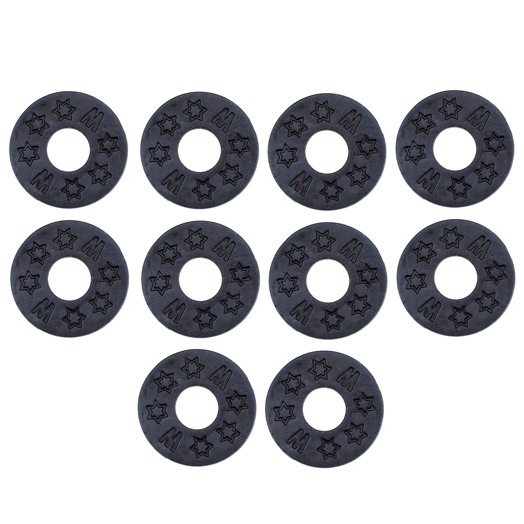 10 Pieces Acoustic Electric Guitar Bass Strap Block Rubber Safety Strap Lock Washer Gasket Cushion
