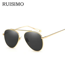 Pink ladies Sunglasses Brand Designer Vintage Pink Purple Gold Mirror Sun Glasses Alloy Frame retro Sunglasses for Women men