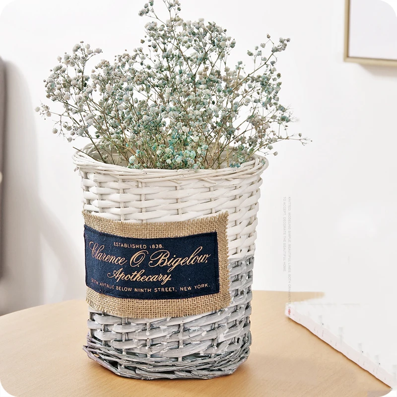 

Creative storage basket hand-woven dry flower basket bedroom living room home decoration sundries laundry storage basket-66816