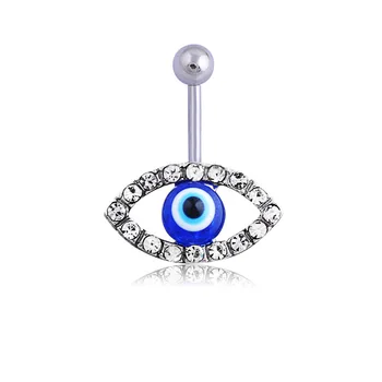 

Evil Eye CZ Navel Dangle Belly Ring Charm
