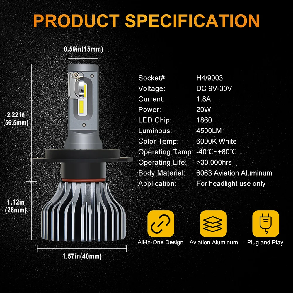 AUXITO H11 H7 светодиодный лампы 9005 9006 HB3 HB4 фар автомобиля лампочки для фар для Mazda 3 6 CX-5 323 5 CX5 2 626 Спойлеры MX5 CX 5 CX-7