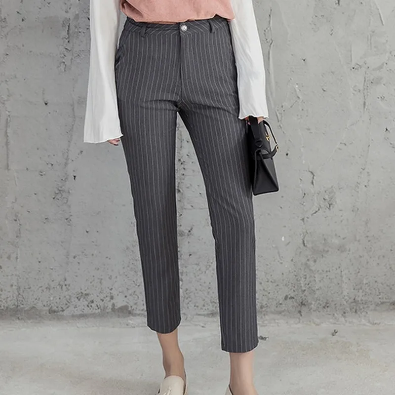 formal striped trousers womens