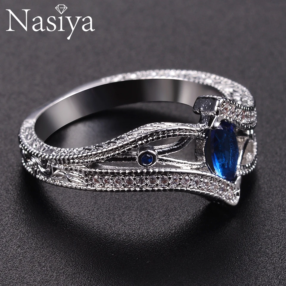 

Wholesale Fashion Girl's Geometric Finger Rings 925 Bijoux Simple Crystal Ring For Women Wedding Jewelry Accessories Party Gift