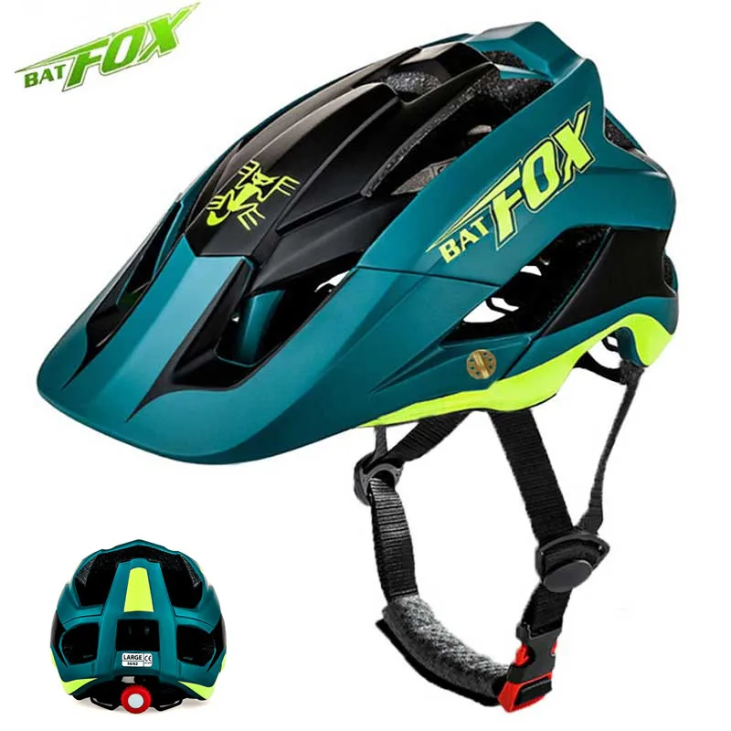 

BATFOX Cycling Helmet Women Men Bicycle MTB Road Bike Mountain Safety Outdoor Sports Lightweight Big Visor Professional Helmet