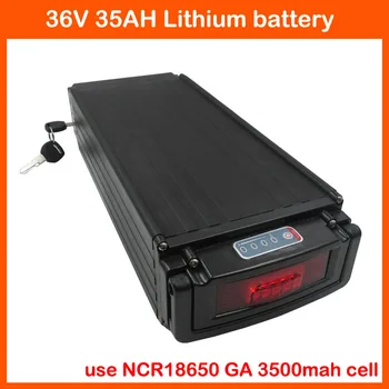 

1000W 36V Rear rack battery 36V 35AH Electric Bike Lithium ion Battery NCR18650GA 3500mah cell With 3A charger Free customs fee